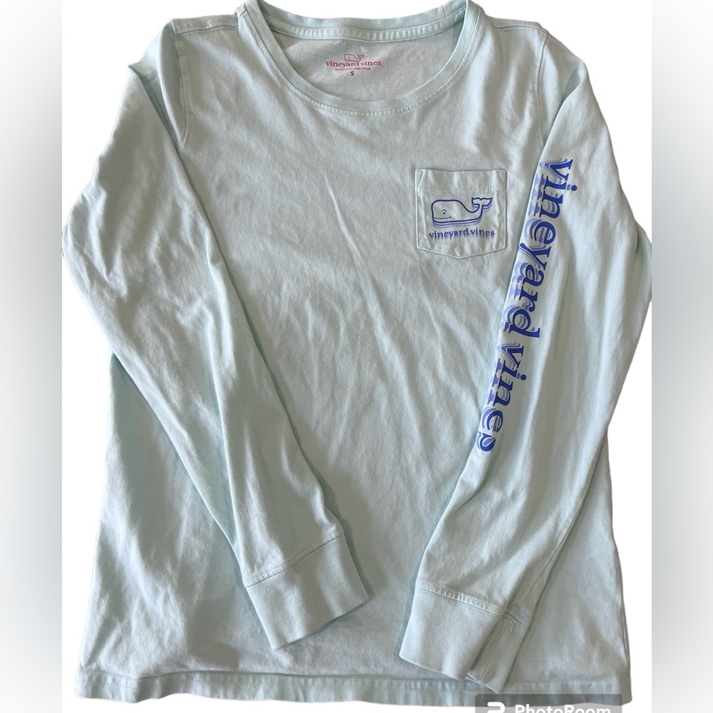 Women’s size small Seafoam bluish-green Vineyard Vines long sleeve t shirt